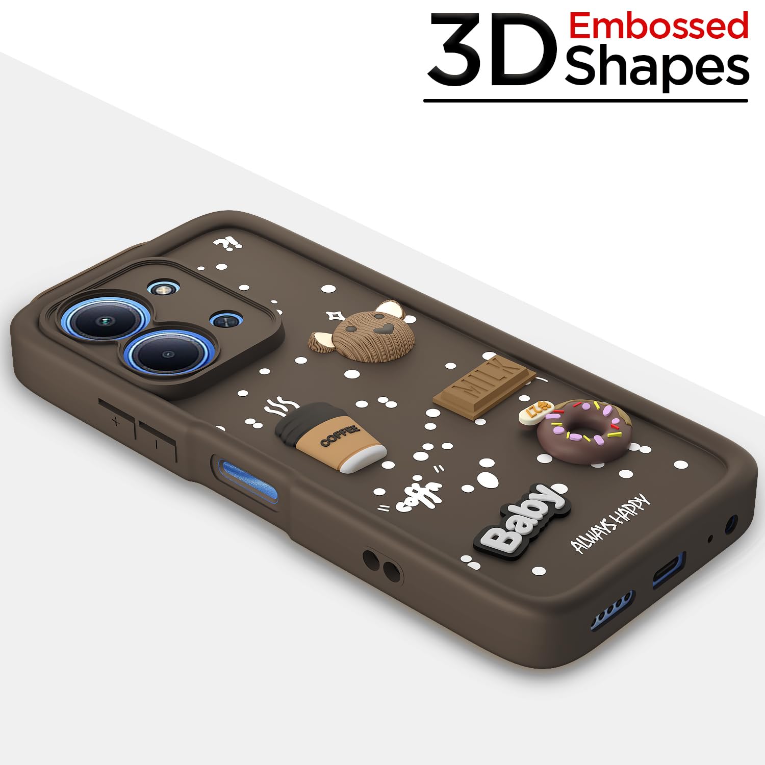 Pikkme Redmi 15c 5G/3D brown mobile cover – photo 3