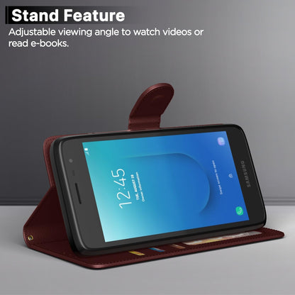 Pikkme Samsung J2 Core Wallet brown flip cover – photo 3