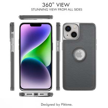 Pikkme iPhone 14 Plus Leatherback chrome grey back cover – photo 3