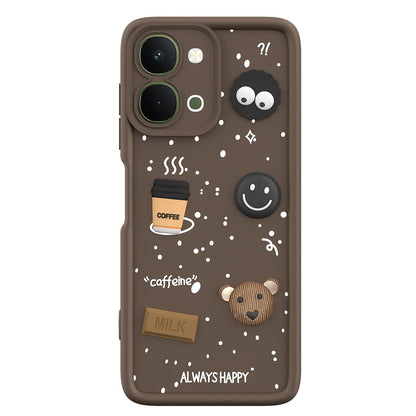 Pikkme Vivo T5x/Y51 Pro/iQOO Z11x 5G/3D Silicone brown phone cover – photo 7