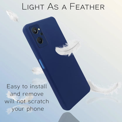 Realme 9i Liquid Silicone phone cover in blue by Pikkme – photo 3
