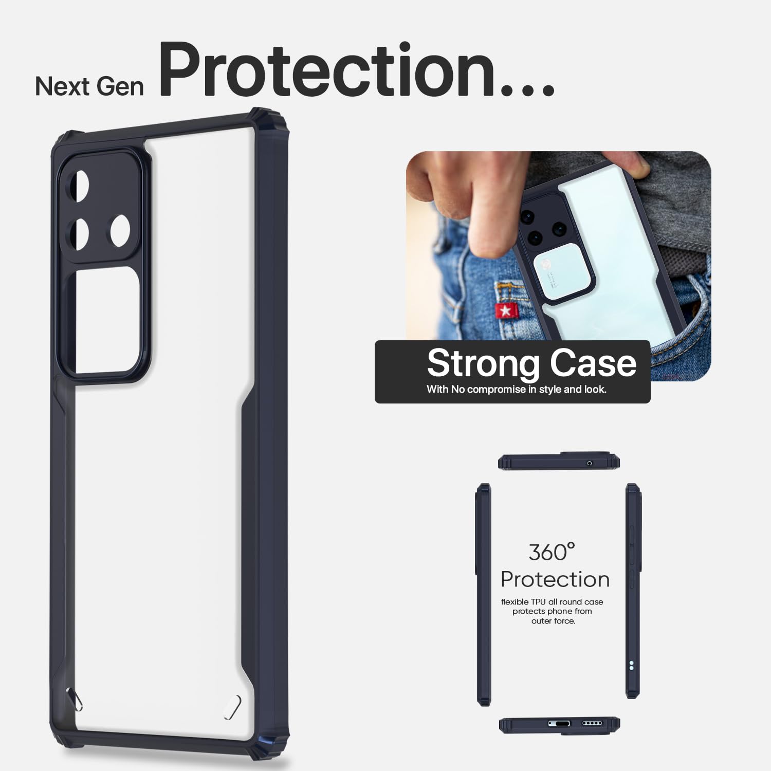 Pikkme Vivo V30 Pro 5G Clear blue back cover – photo 6