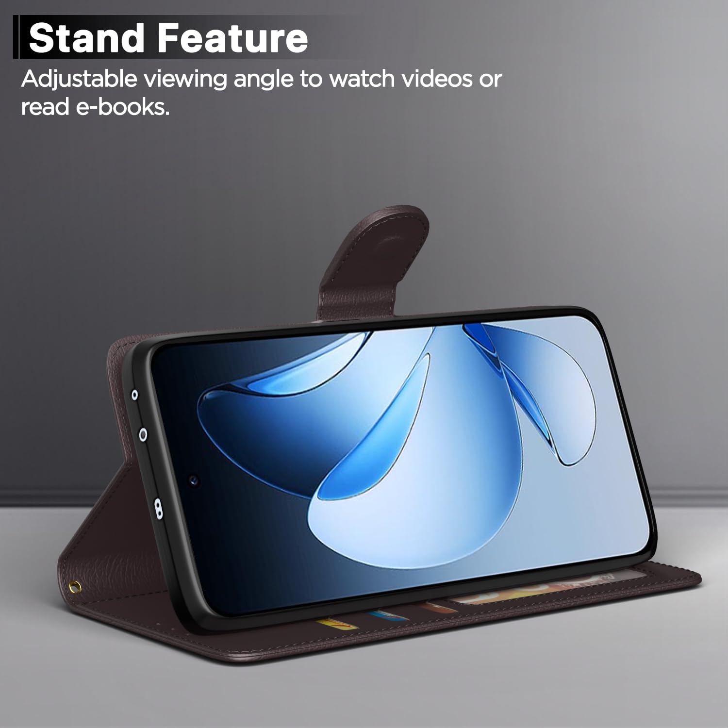 Pikkme Oppo Reno 13 5G coffee flip cover – photo 3