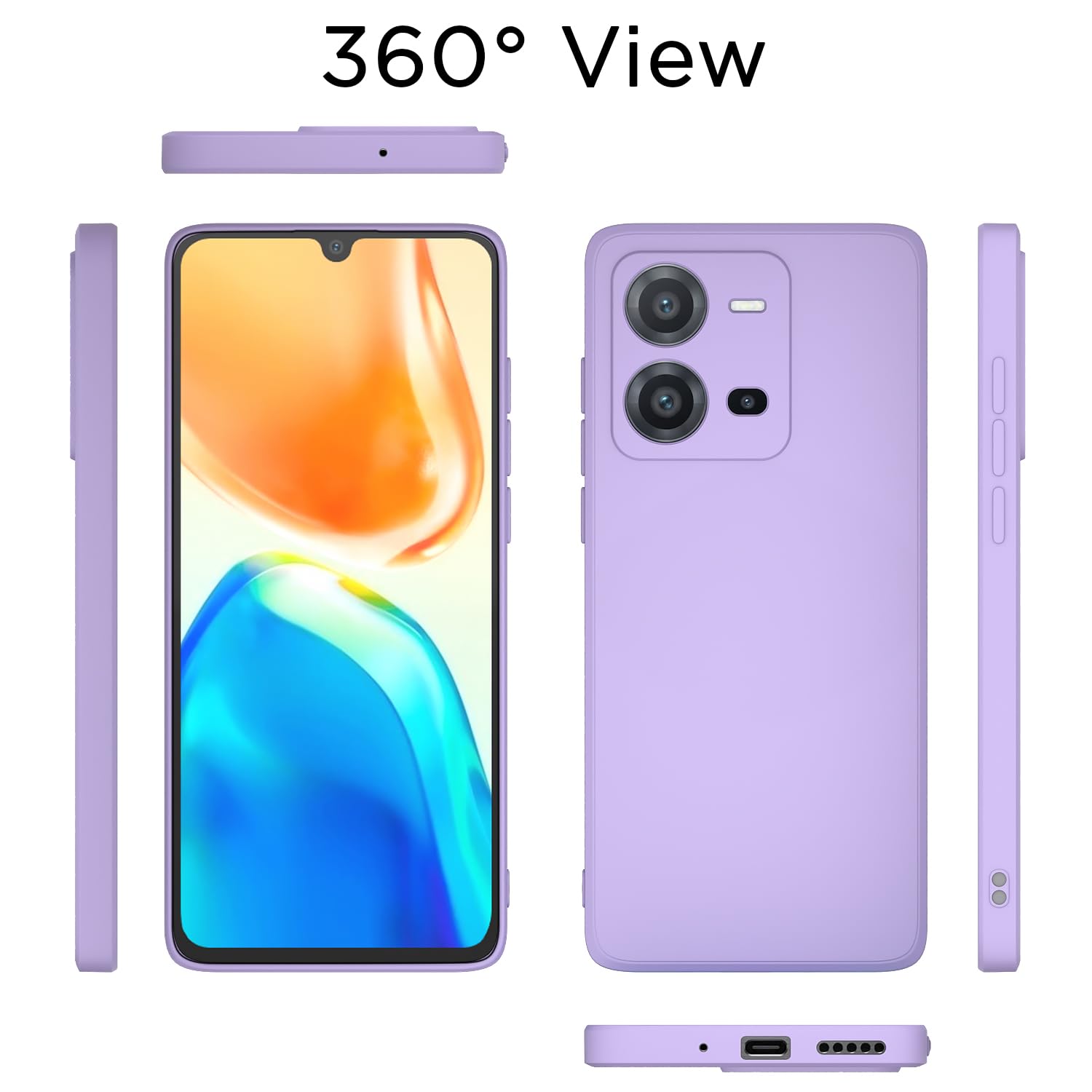 Pikkme Vivo V25 5G Matte purple back cover – photo 4
