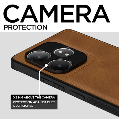 Brown Leather mobile back cover for Realme GT 6/GT 6T 5G – Pikkme – photo 3