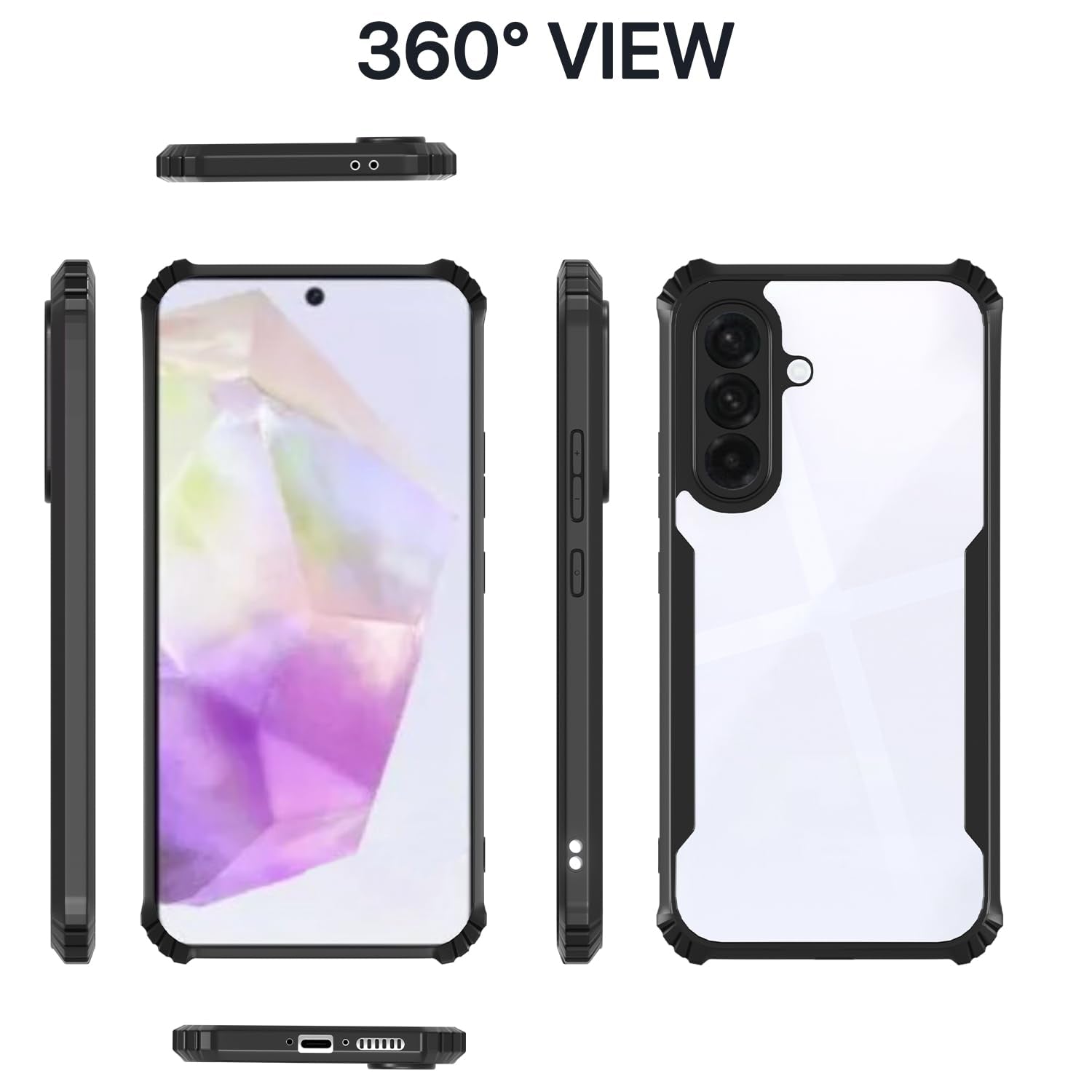 Pikkme black Clear back cover for Samsung A56 5G – photo 3