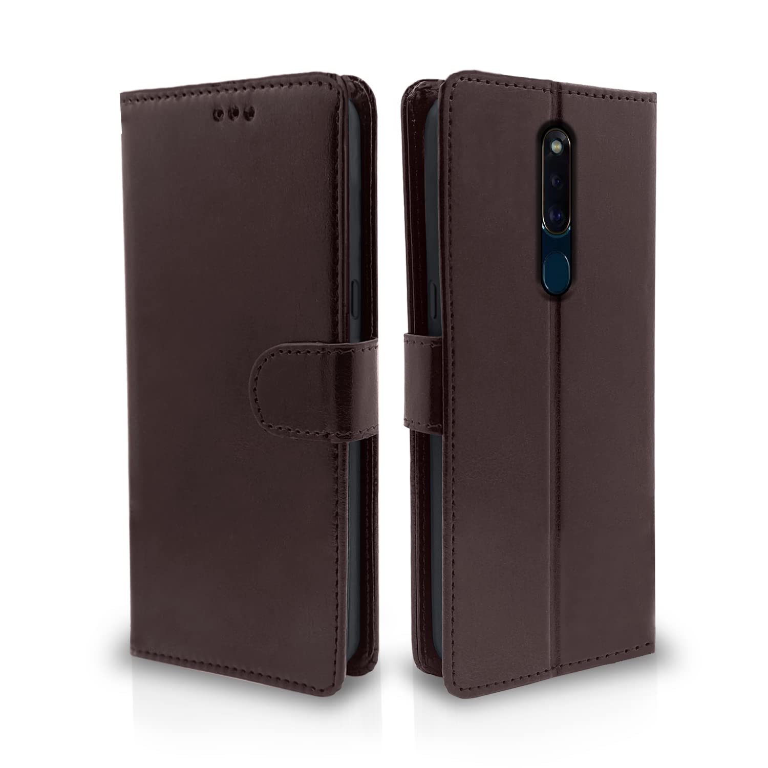 Oppo F11 Pro wallet flip cover in coffee by Pikkme