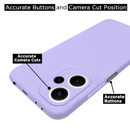 Pikkme Poco F5 5G Soft Matte Silicone Shockproof Case (Purple)