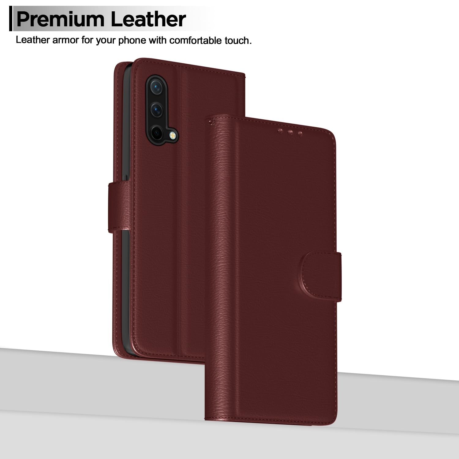 Pikkme OnePlus Nord CE 5G Wallet brown flip case – photo 2