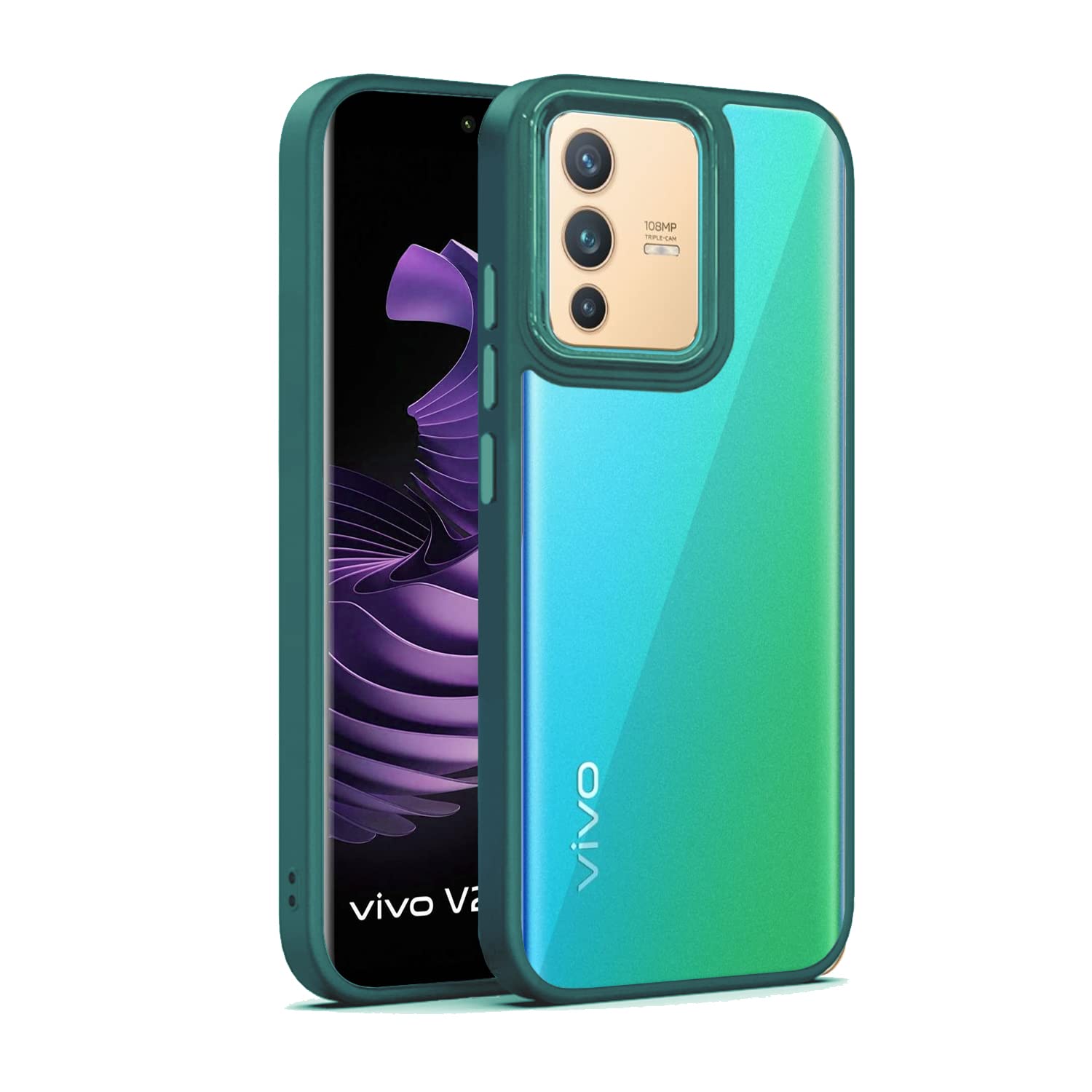 Pikkme dark green Chrome phone cover for Vivo V23 5G