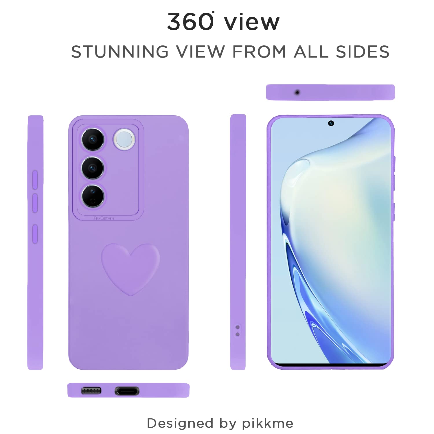 Vivo V27 5G mobile back cover in purple by Pikkme – photo 2