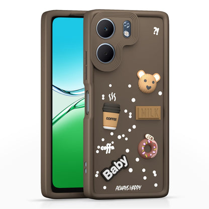 Pikkme brown mobile cover for Oppo A5x