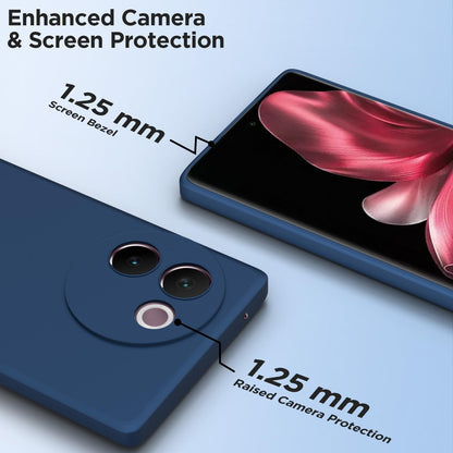 Pikkme Vivo V30e 5G Soft Matte Silicone Shockproof Case | Blue