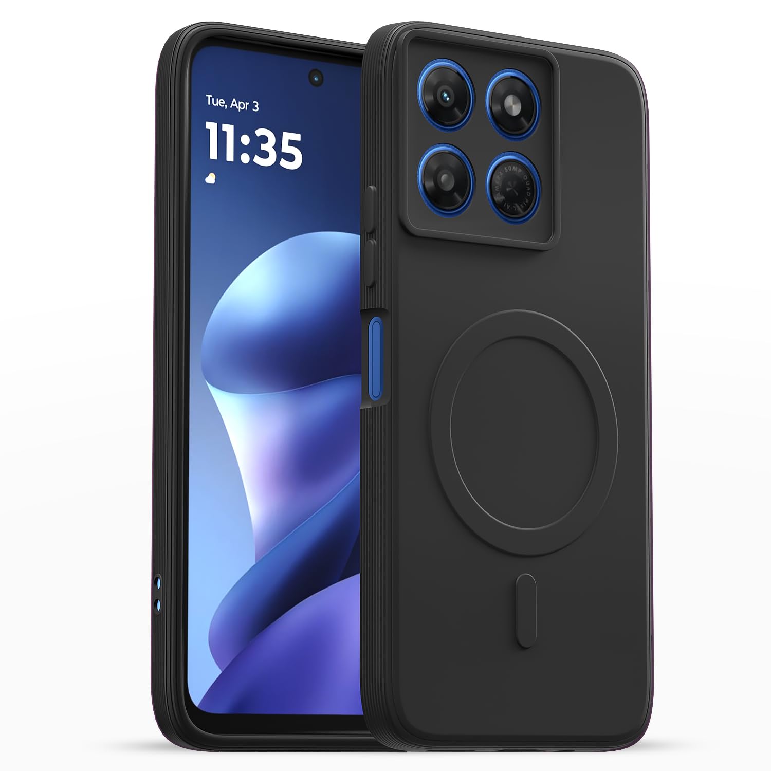 Pikkme black mobile back cover for Moto G37 5G