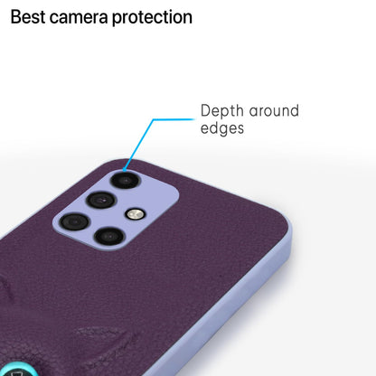 Pikkme Samsung Galaxy M31s Kitty Back Cover (Purple)