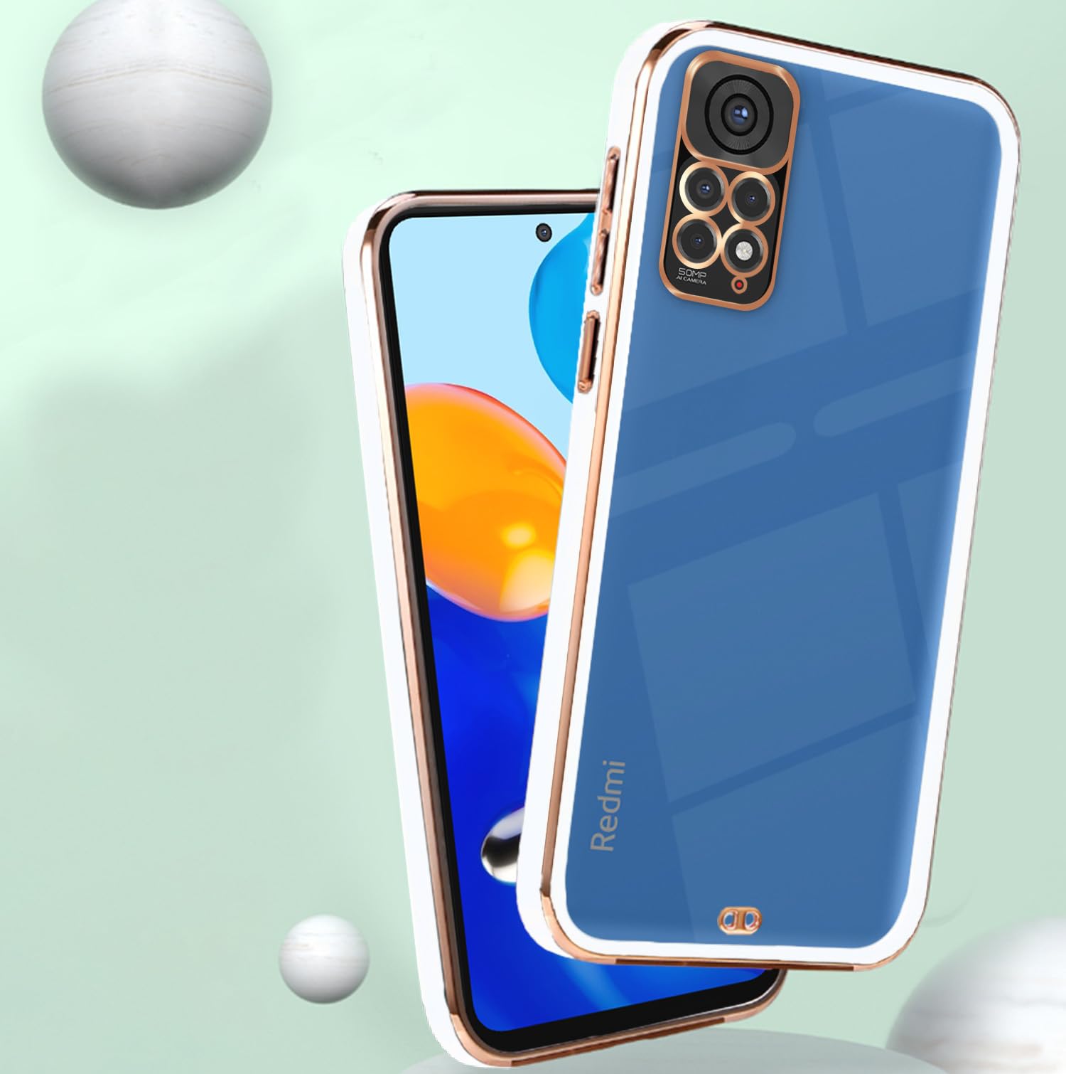 Pikkme white Chrome back cover for Redmi Note 11 Pro/Note 11 Pro Plus 5G – photo 2