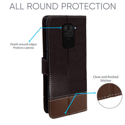 Pikkme coffee & brown Magnetic flip case for Redmi Note 9 – photo 5