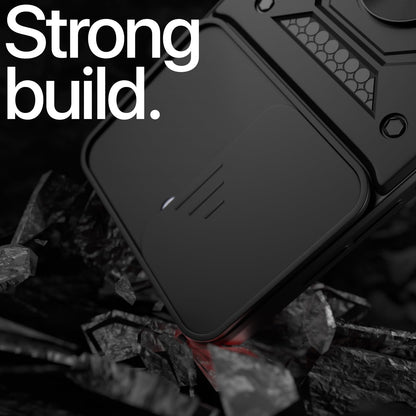 Pikkme Realme P3 Ultra 5G D10 Tough Armor Back Cover (Black)