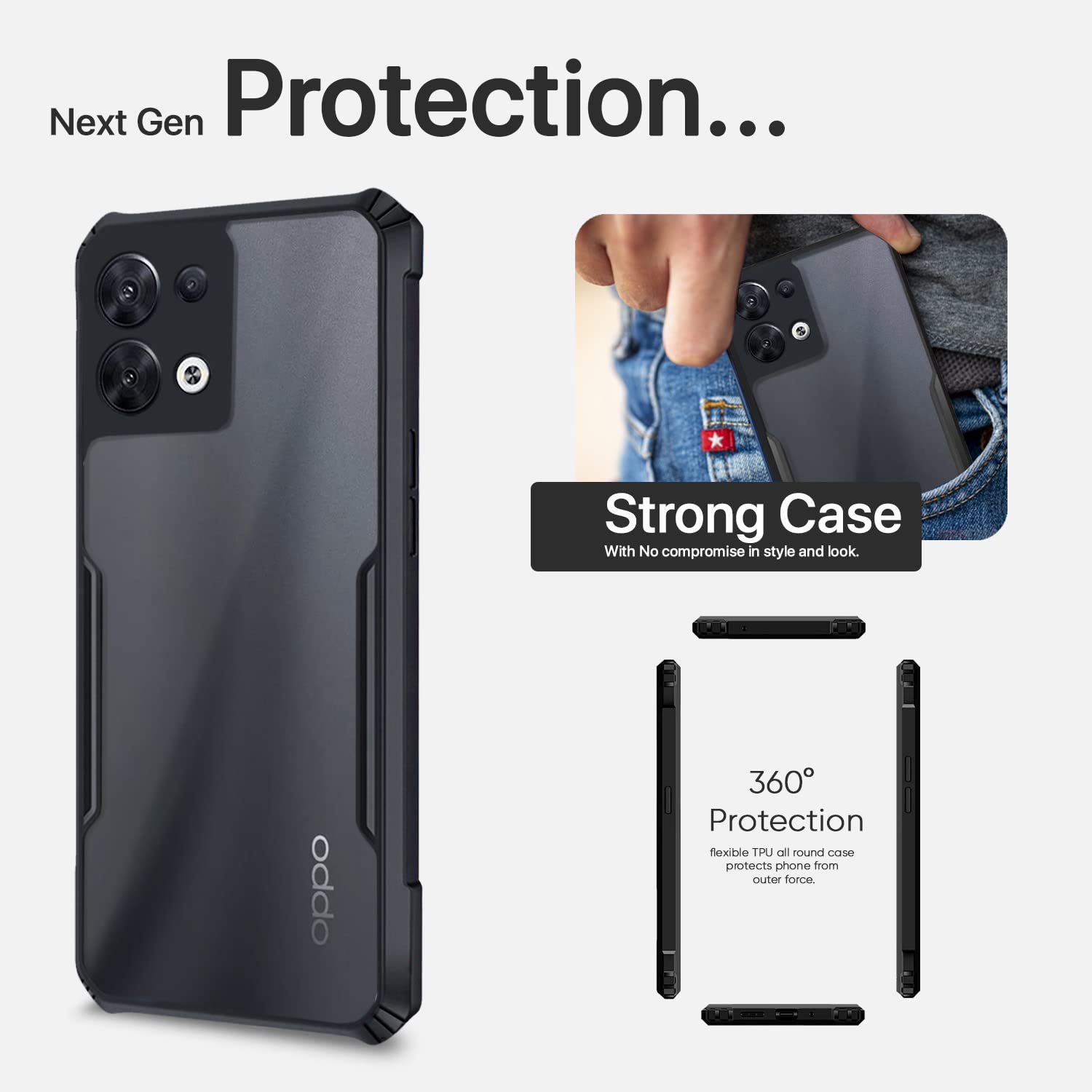 Pikkme Oppo Reno 8 5G black back cover – photo 7