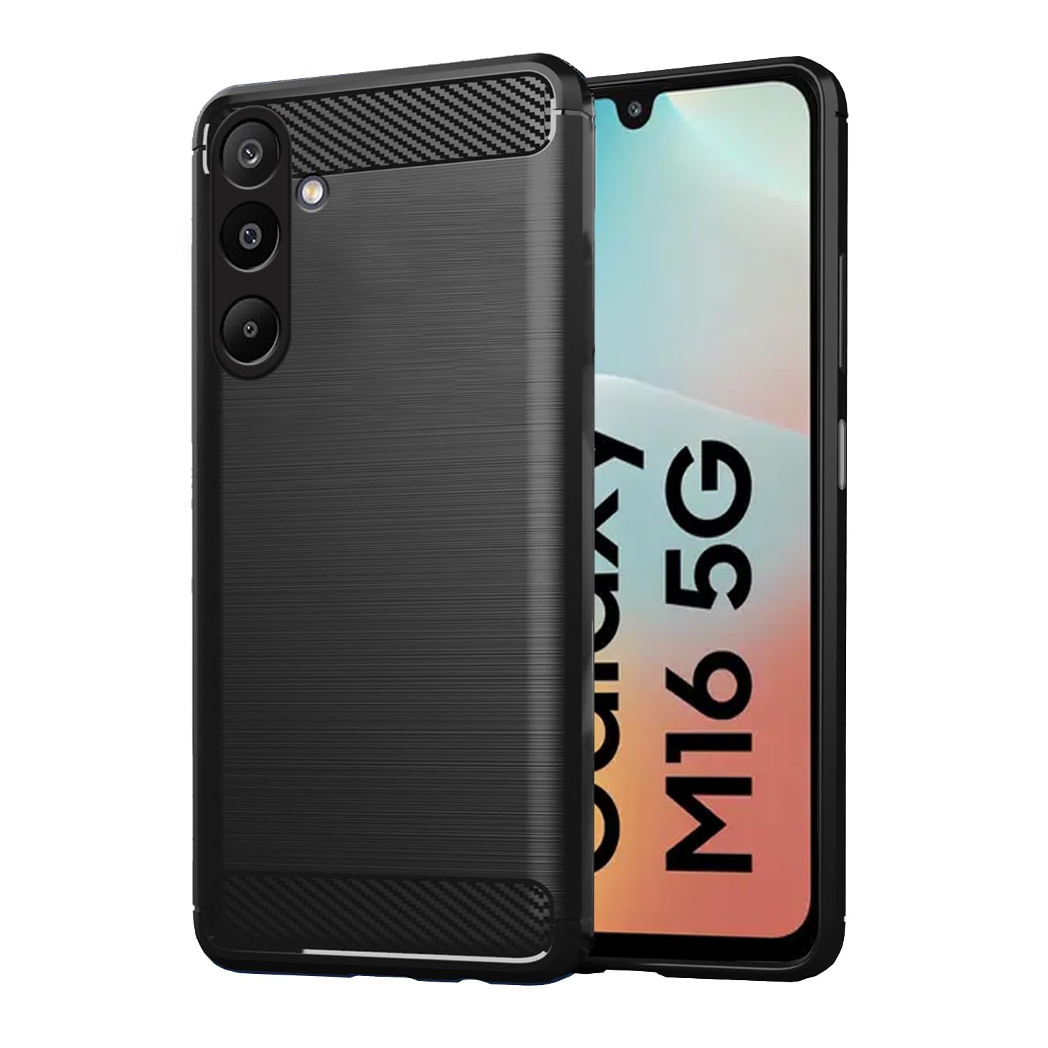 Pikkme black Hybrid phone cover for Samsung M16 5G