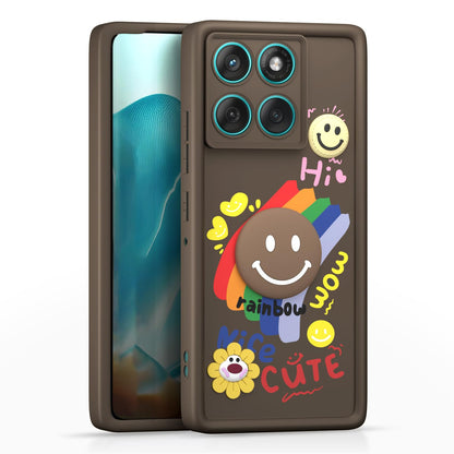 Brown Soft Silicone back cover for Moto Edge 60/Edge 60 Fusion 5G – Pikkme