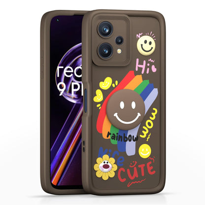 Pikkme Realme 9 Pro 5G Soft Silicone brown mobile cover
