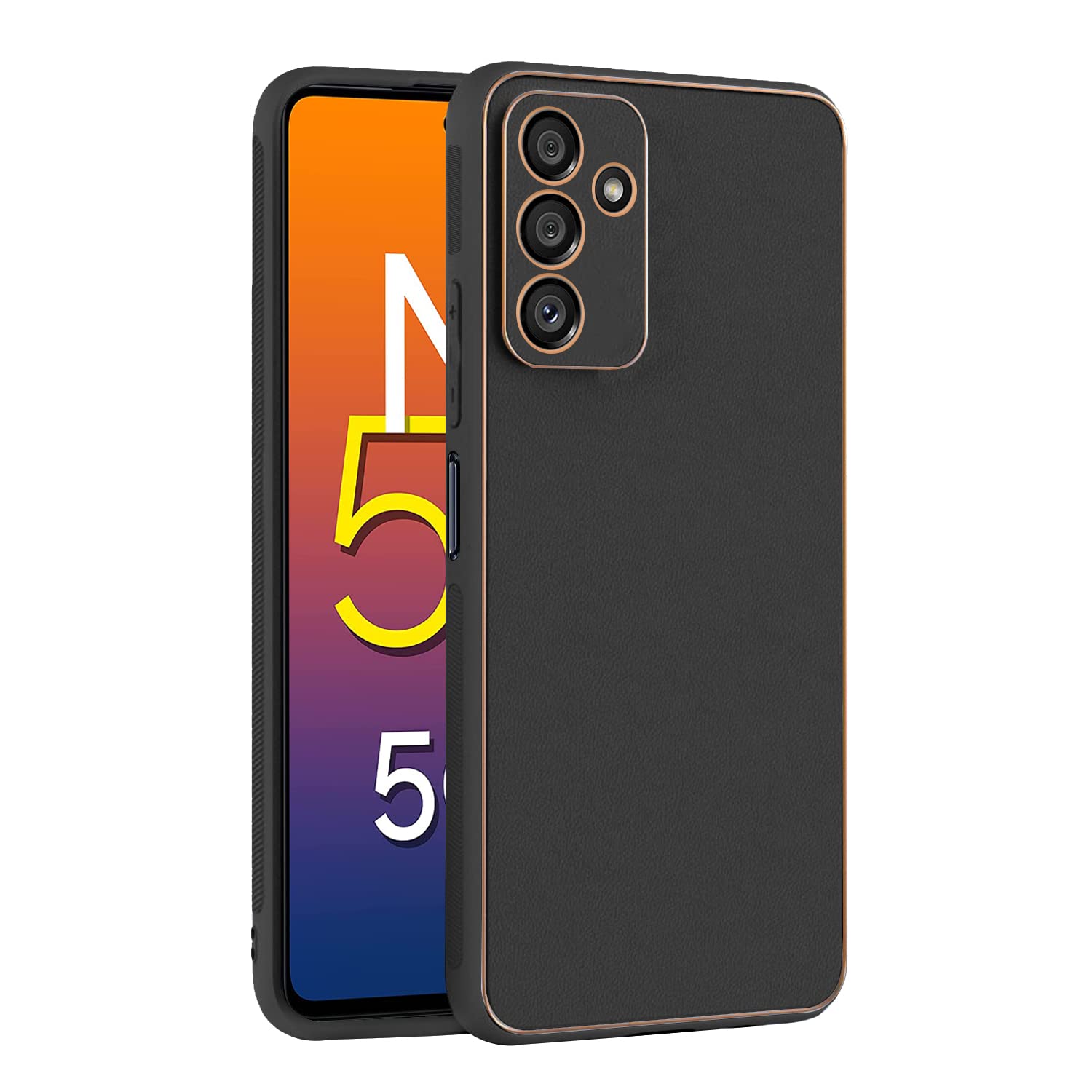 Samsung M52 5G Chrome mobile back cover in black by Pikkme