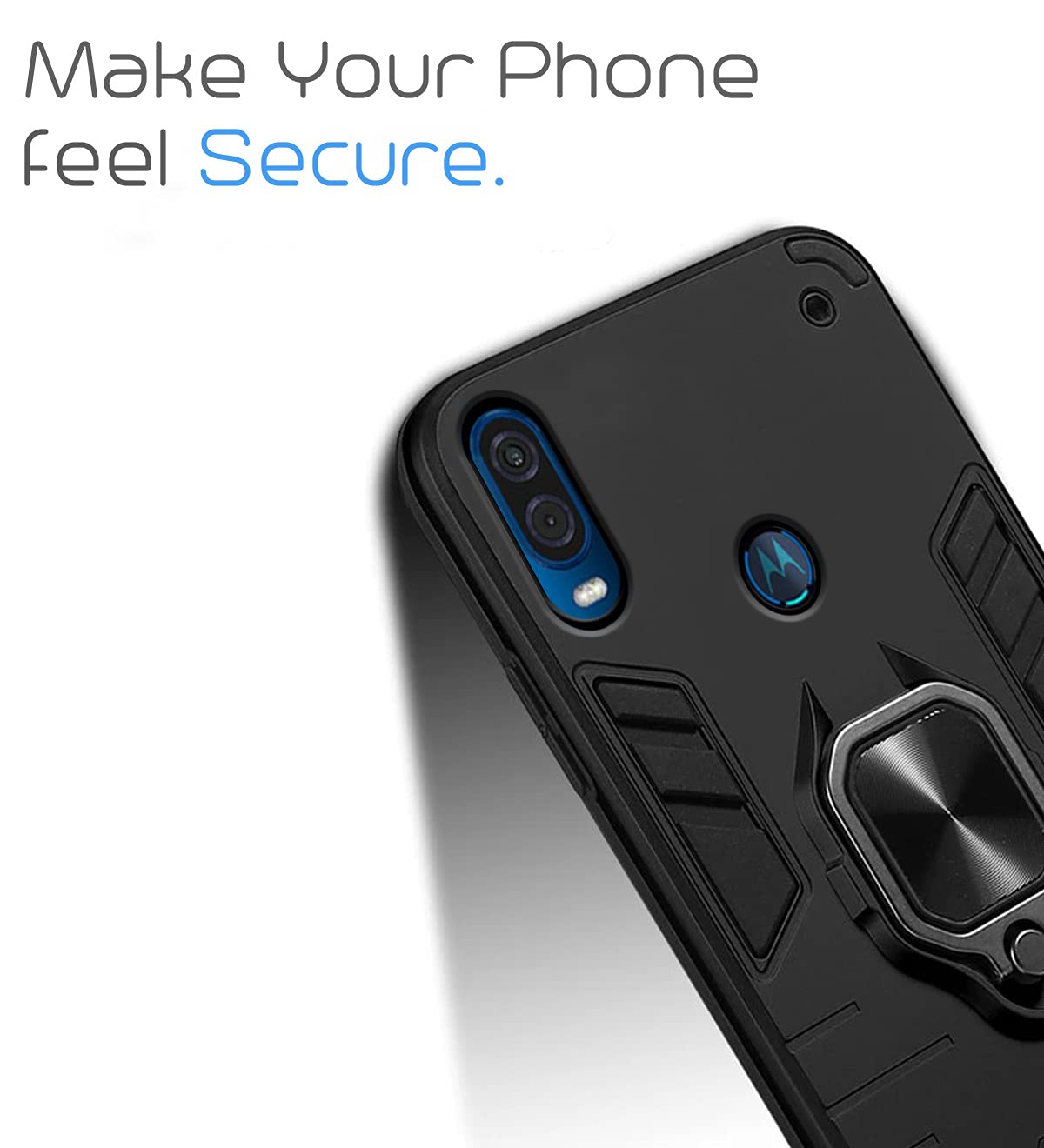 Black D5 Tough Armor mobile cover for Moto One Vision – Pikkme – photo 6