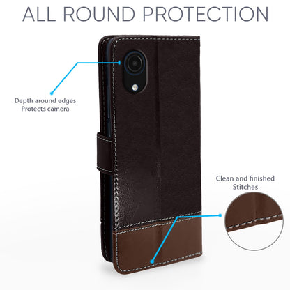 Samsung A03 Core Magnetic flip cover in coffee & brown by Pikkme – photo 3