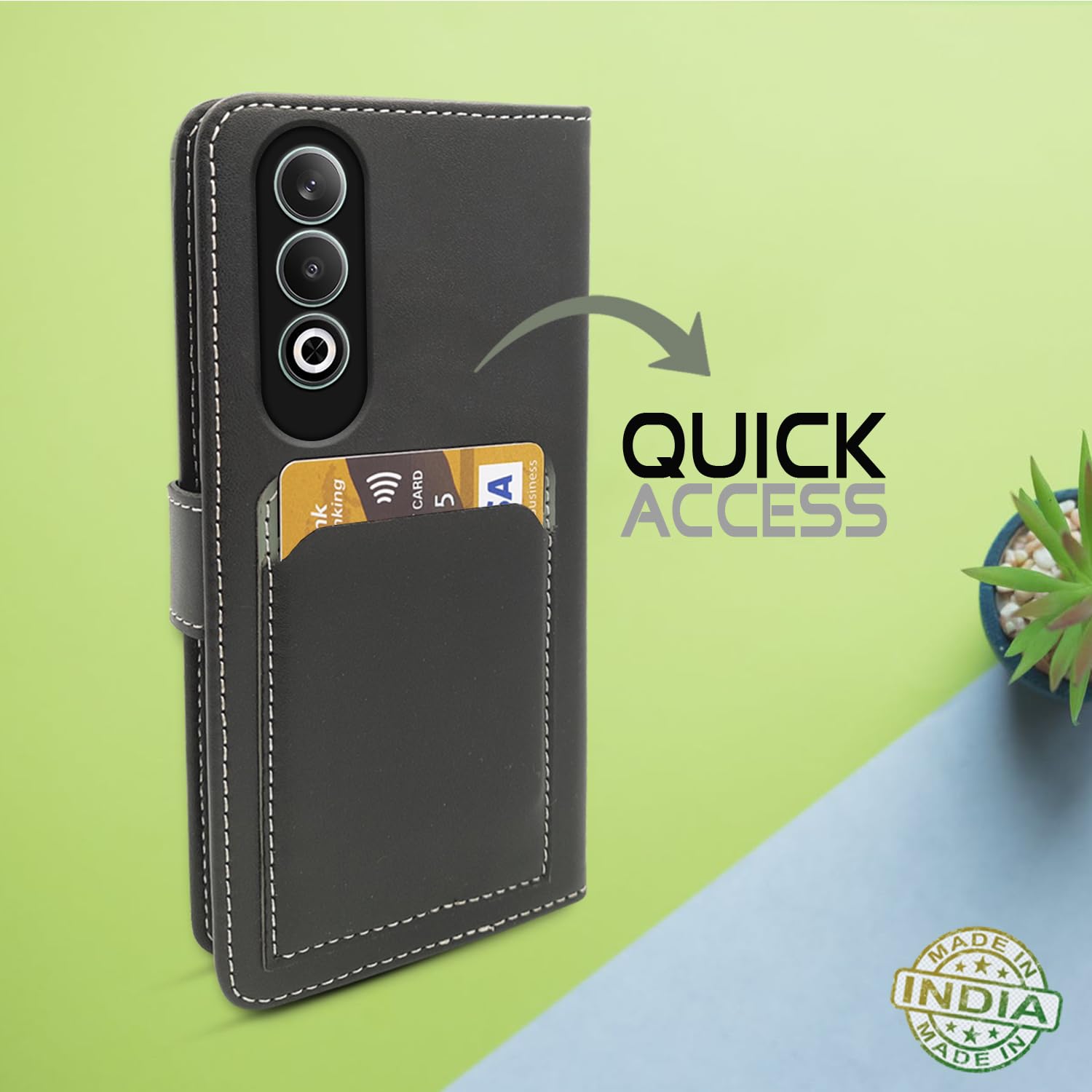 Oppo K12x 5G flip case in grey by Pikkme – photo 4
