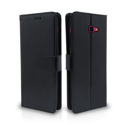 Samsung J4 Plus/J4 Wallet mobile flip cover in black by Pikkme