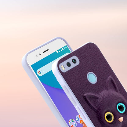 Mi A1 Cat back cover in purple by Pikkme – photo 6