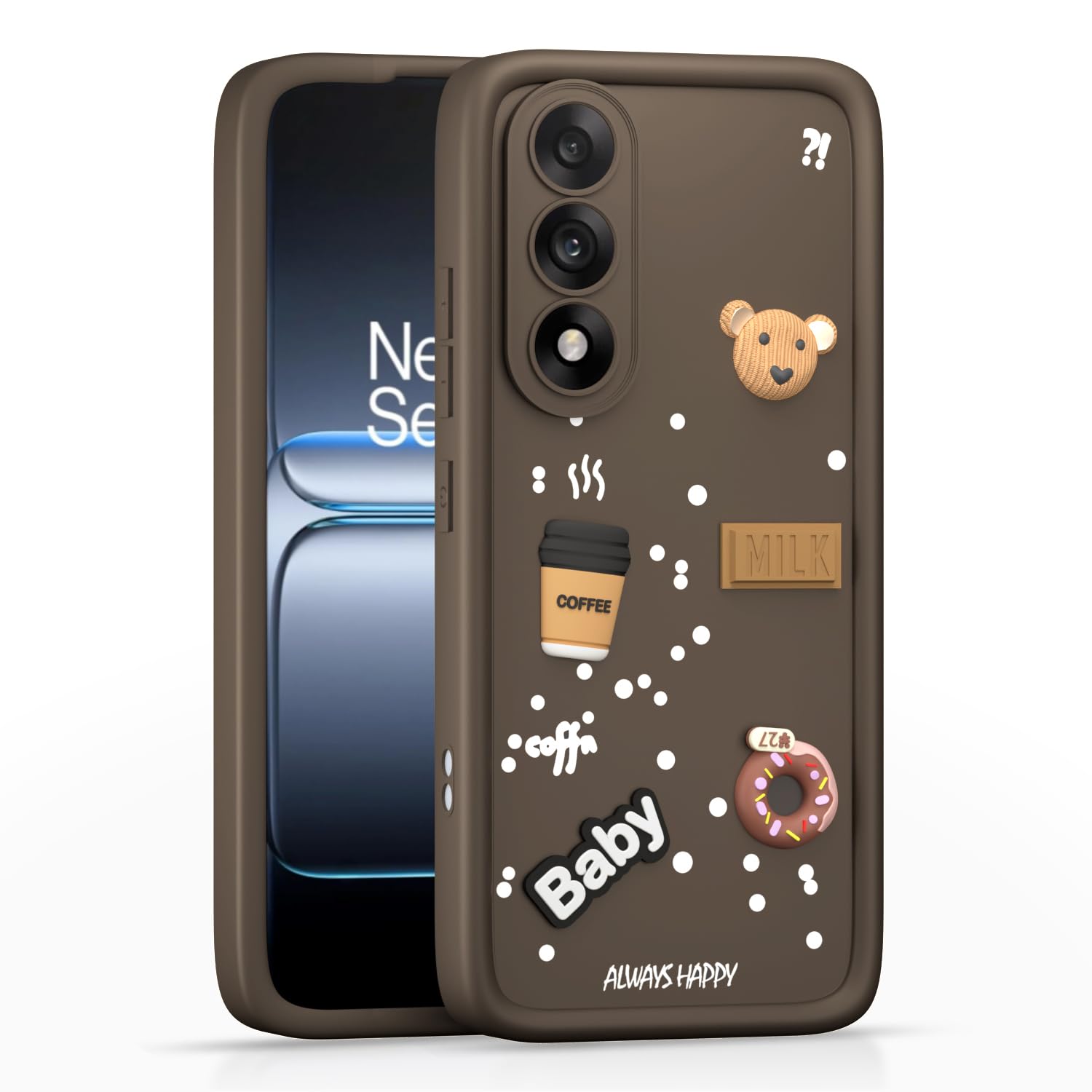 OnePlus Nord 5 5G/3D back cover in brown by Pikkme