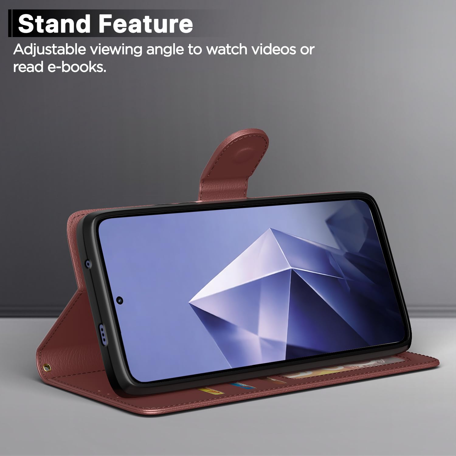 Infinix Note 50s 5G flip cover in brown by Pikkme – photo 3