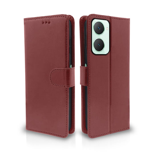 Pikkme Vivo Y18 4G Vintage Flip Cover (Brown)