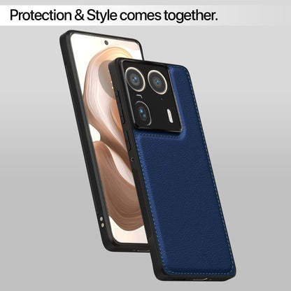 Pikkme Moto Edge 50 Ultra 5G Leatherback Back Case (Blue)