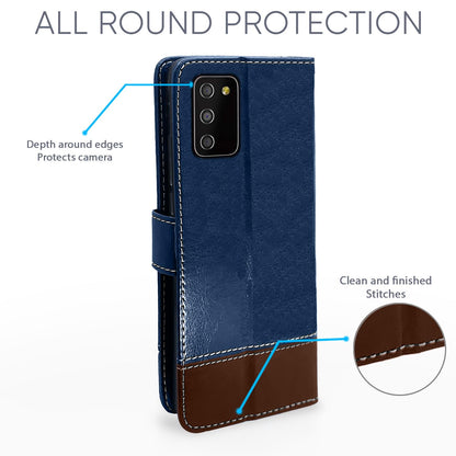 Blue & brown flip case for Samsung M02s/F02s/A02s – Pikkme – photo 3
