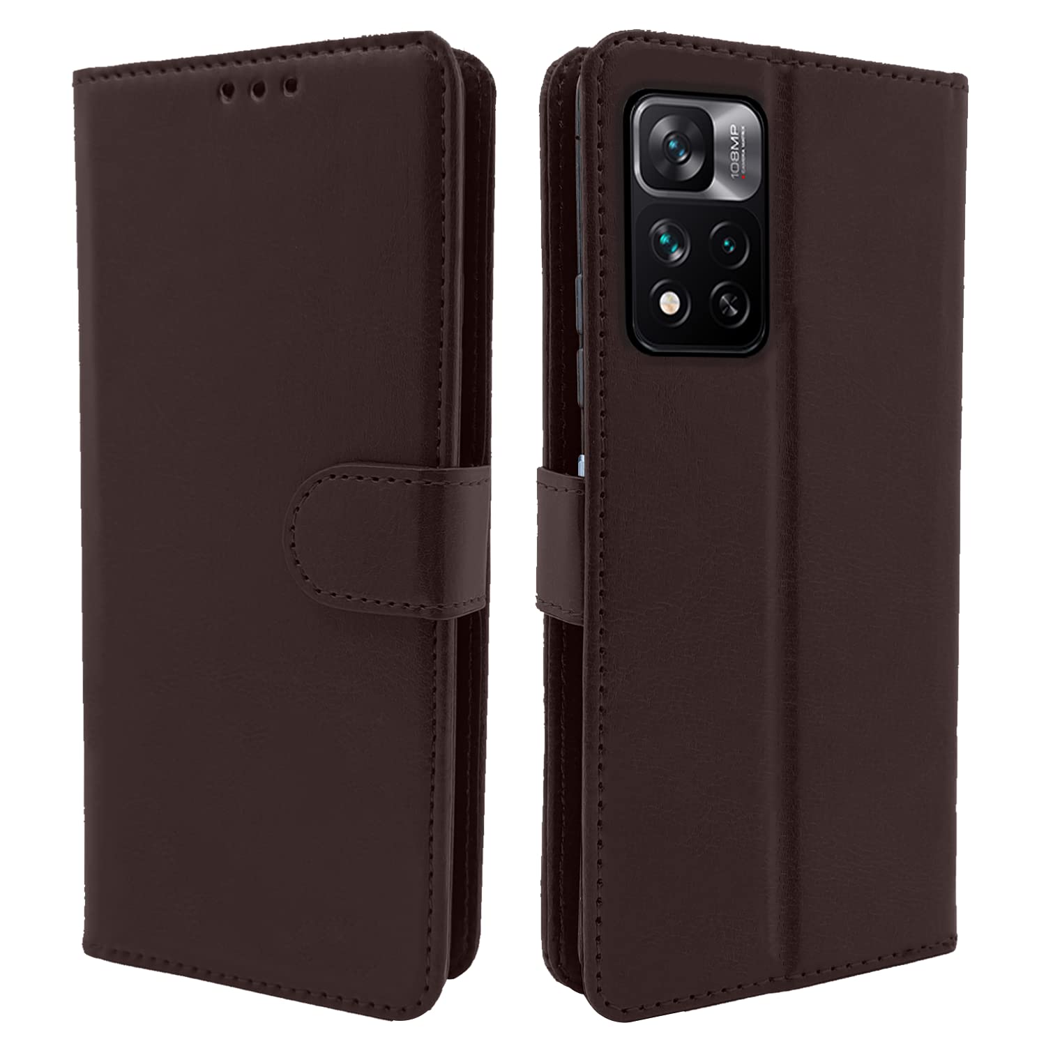  Mi 11i 5G / 11i HyperCharge 5G Vintage Flip Case  - Coffee