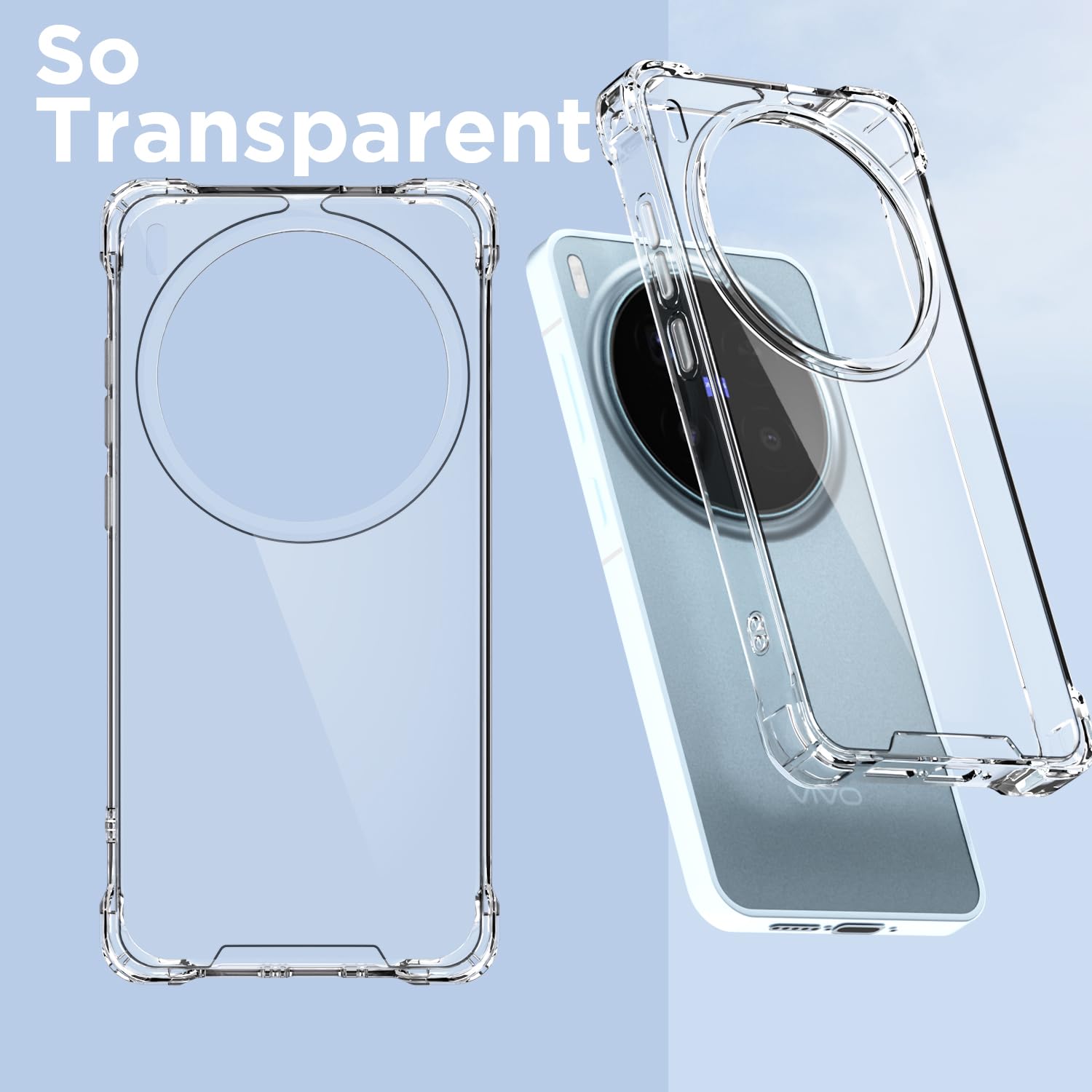 Transparent Clear phone cover for Vivo X300 Pro 5G – Pikkme – photo 2