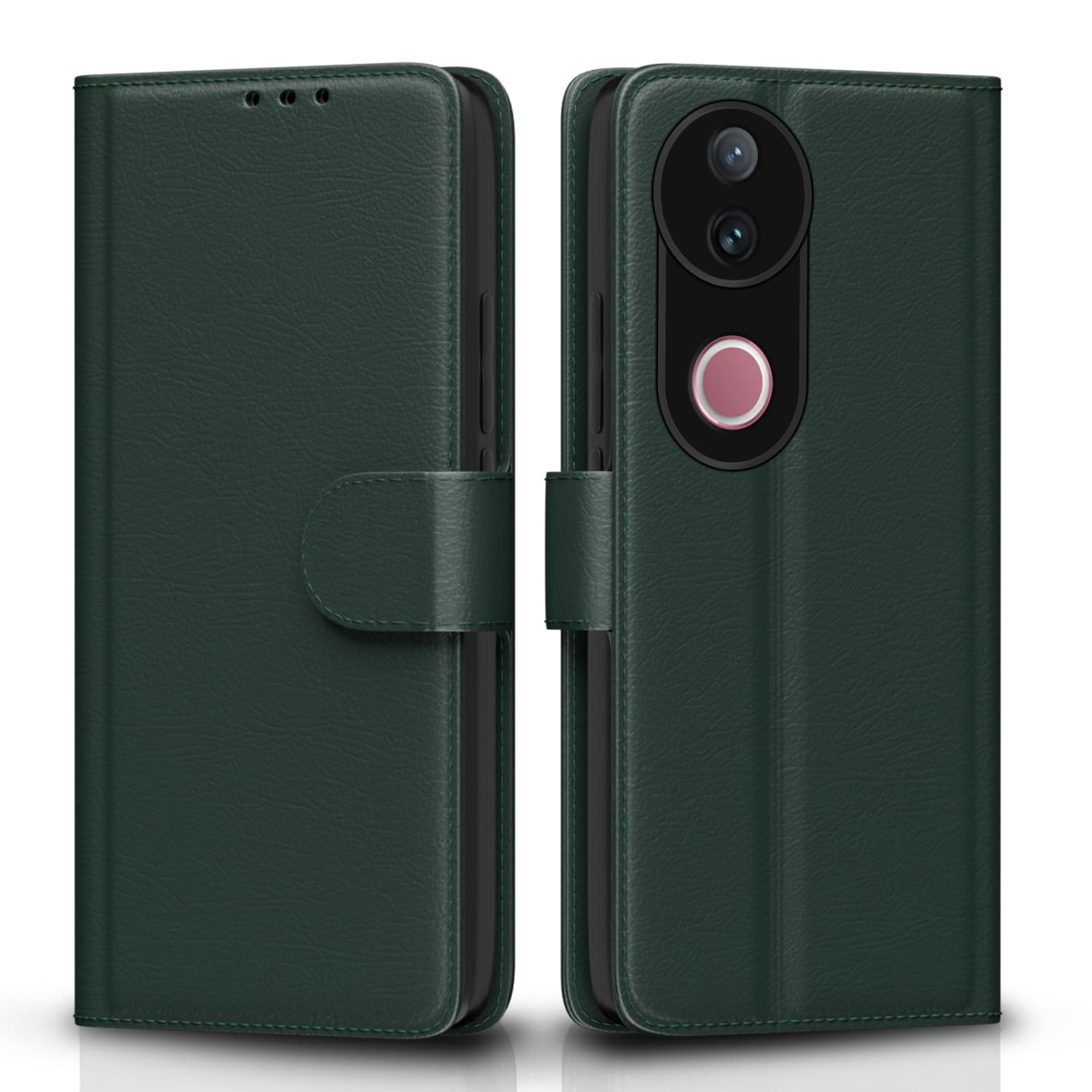 Pikkme Vivo V50 5G / V50e 5G Vintage Flip Cover (Green)