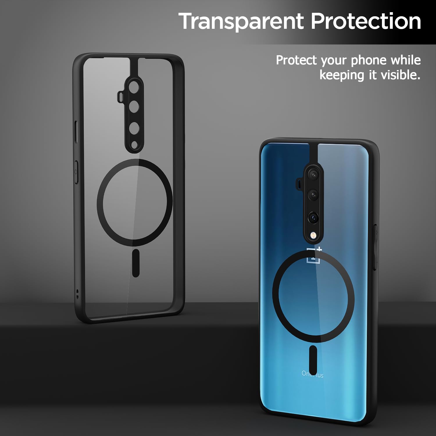 Pikkme black mag-safe MagSafe mobile cover for OnePlus 7T Pro – photo 2