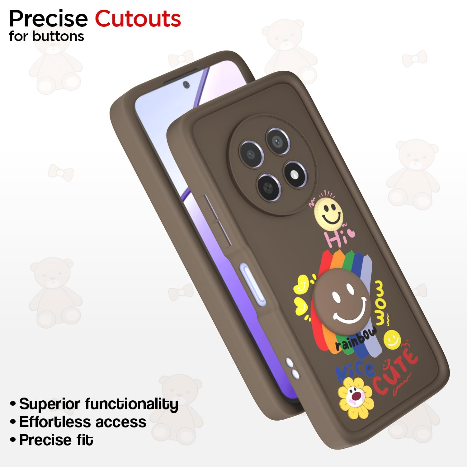 Realme Narzo 70x 5G/N65/13/12/12X 5G/C65 mobile cover in brown by Pikkme – photo 6