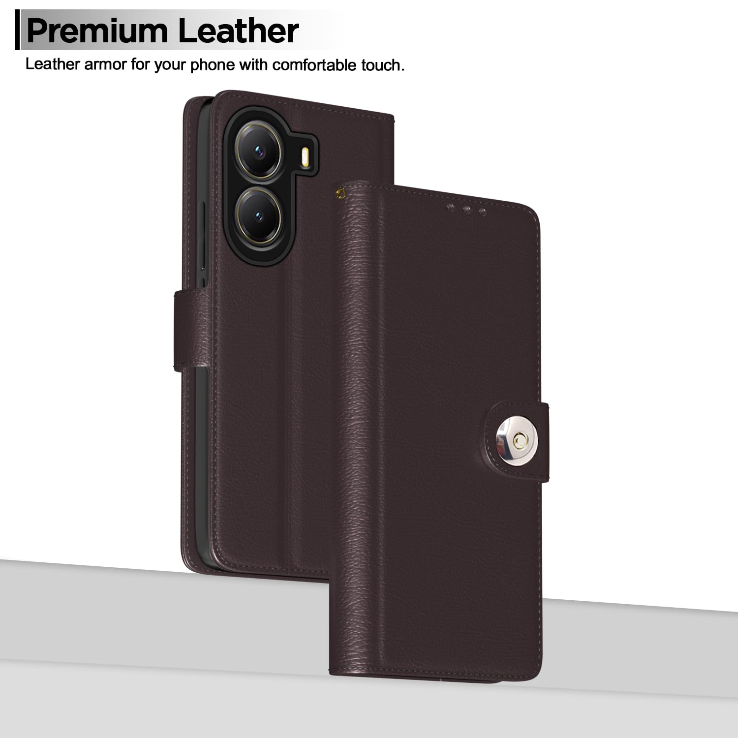 Pikkme POCO X7 Pro 5G coffee flip case – photo 2