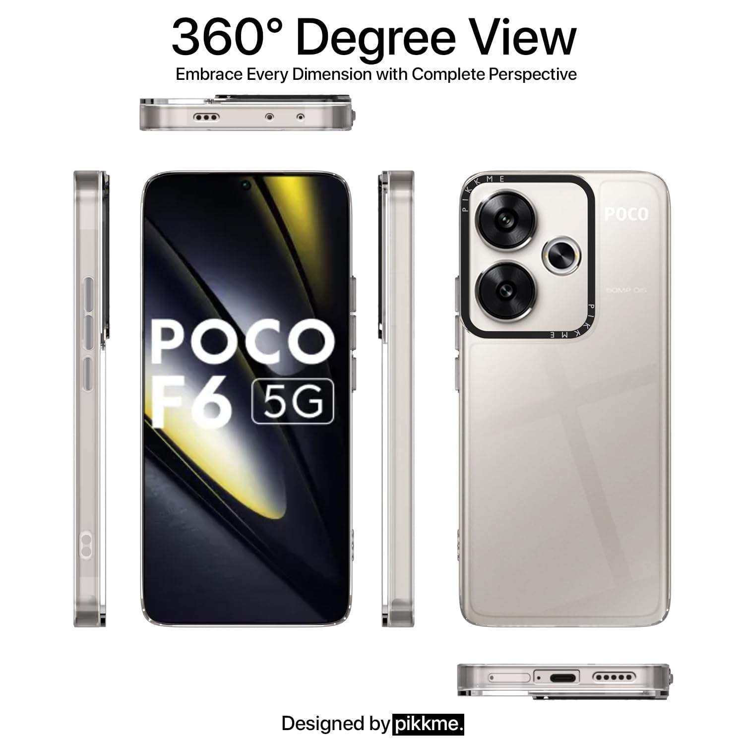 Pikkme Poco F6 5G Hybrid transparent mobile back cover – photo 2
