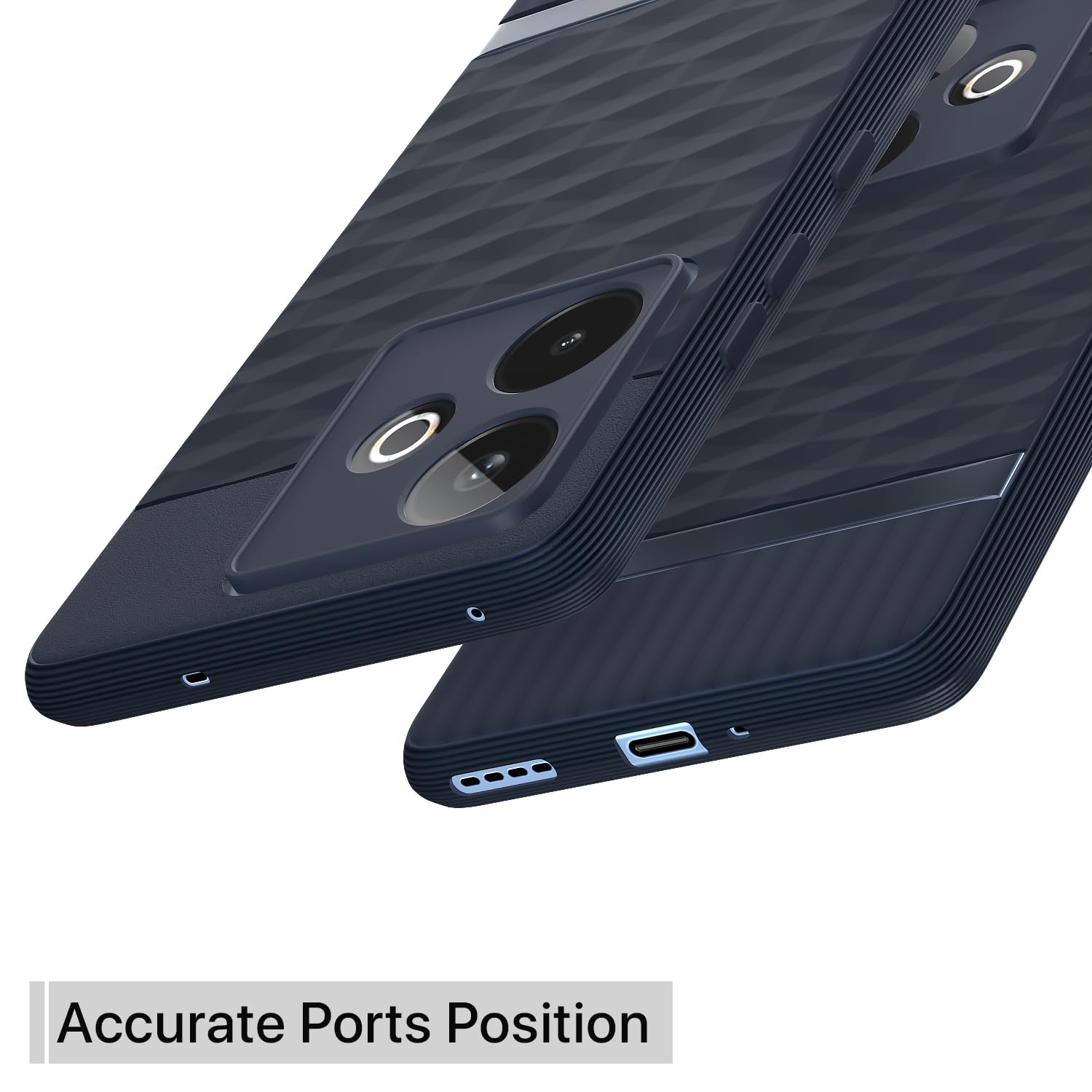 Pikkme Realme GT 7 5G / GT 7T 5G Shockproof Soft Flexible Gencase Back Cover (Blue)