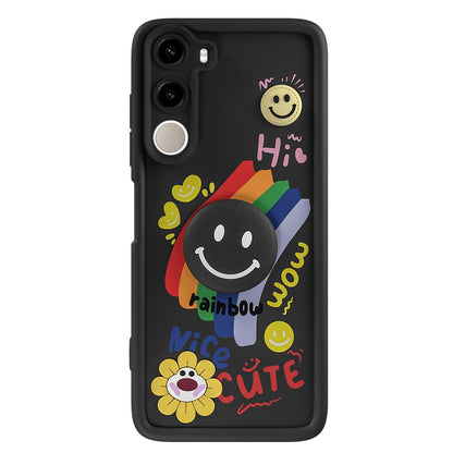 Realme C100x Smile Rainbow phone cover in black by Pikkme – photo 7