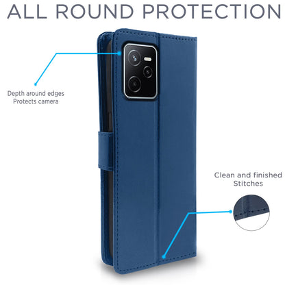 Pikkme Realme Narzo 50A Prime Wallet blue wallet flip cover – photo 4