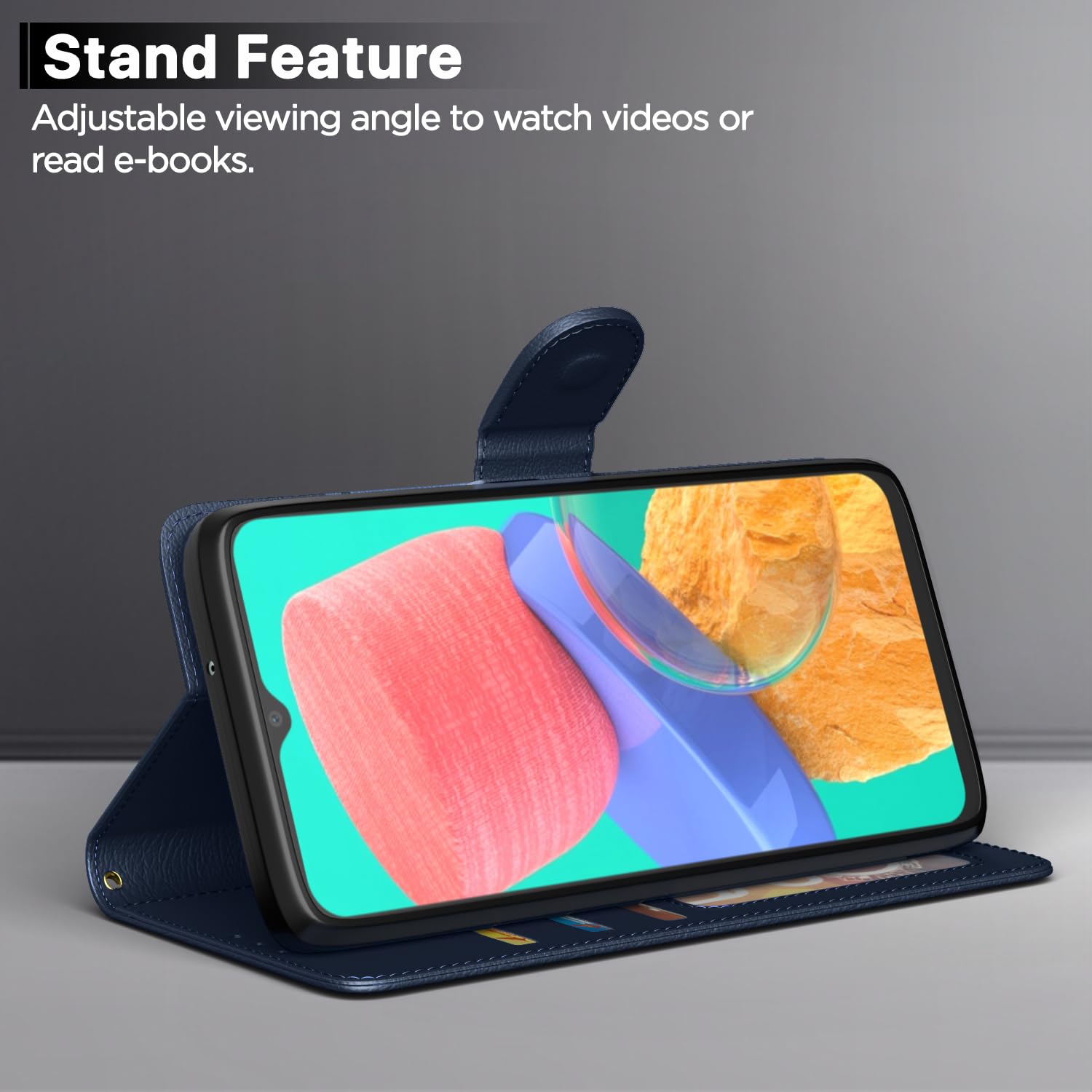 Pikkme blue mobile flip cover for Samsung M33 5G – photo 3
