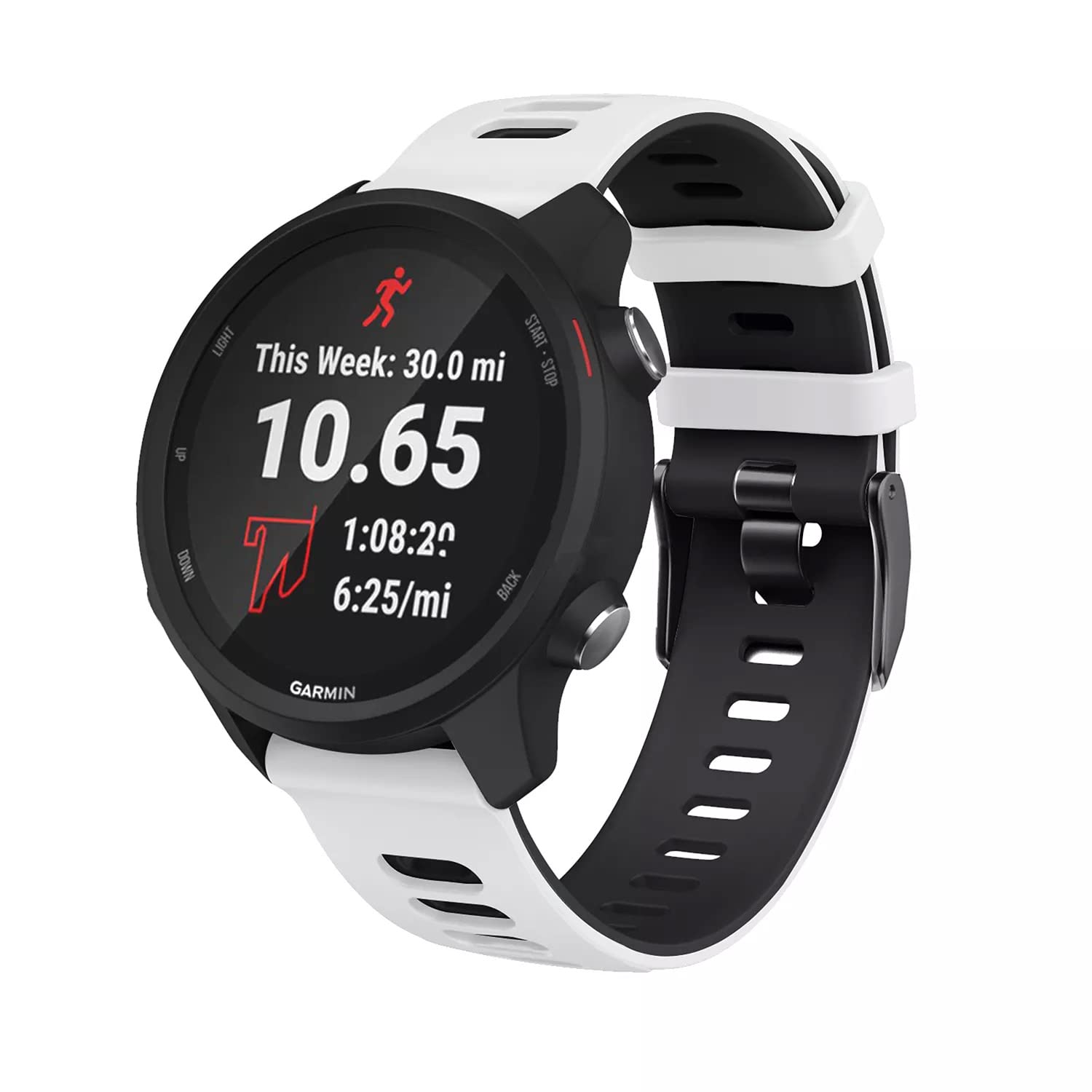 Pikkme Modern Sports Strap (White & Black)