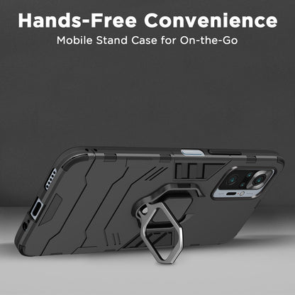 Pikkme Redmi Note 10 Pro/Note 10 Pro Max D5 Tough Armor Back Cover | Black